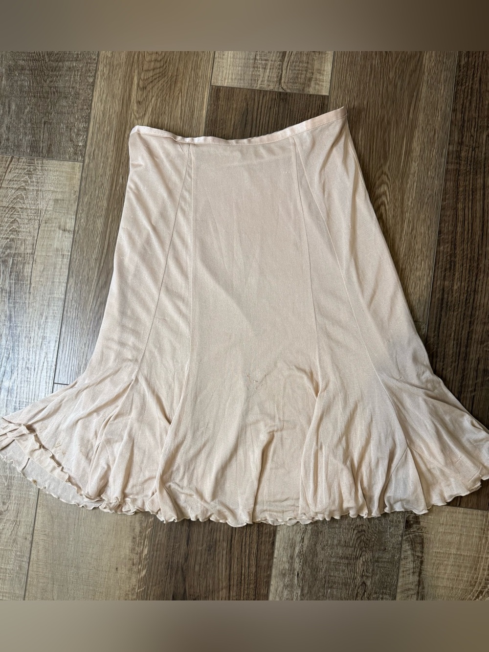 Express Light Blush A-Line Midi Skirt